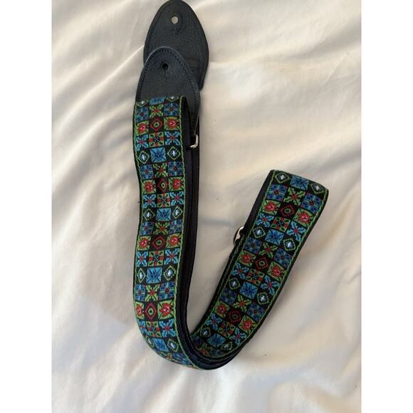 NEW Souldier Woodstock Guitar Strap Blue Green 2 in. Recycled Eco Friendly - Picture 1 of 4
